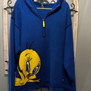 Blue Tweety Bird  Sweater Warner Bros. Studio store vintage size medium wool/acr